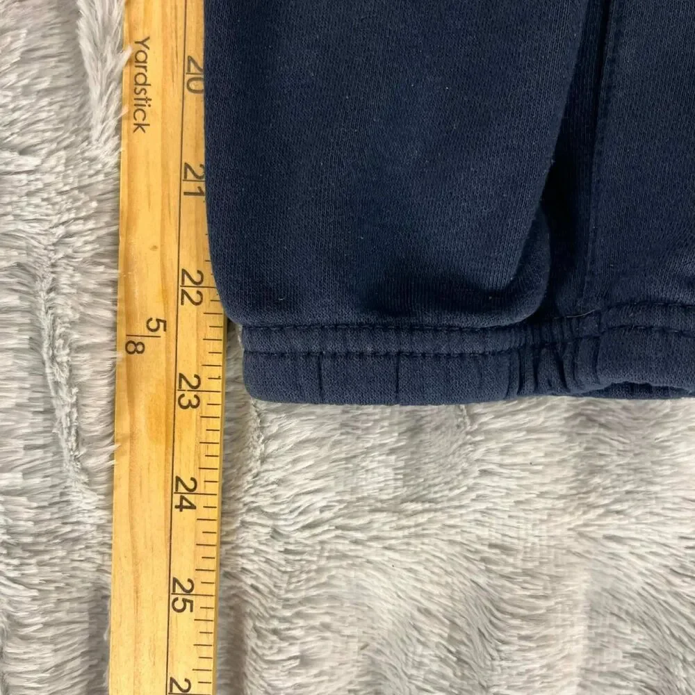 Old Navy Sweatpants Boys L 10-12 Navy Fleece Joggers Elastic Waist Cuffed Pants